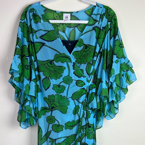 CAbi Green Floral Midi Dress - Picture 6 of 14